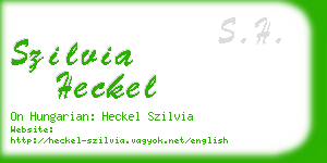 szilvia heckel business card